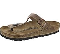 Birkenstock Gizeh Damen , Herren Zehentrenner geöltes Nubukleder 36, Normal, Tabacco Brown