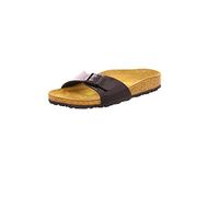 BIRKENSTOCK Classic Madrid Birko-Flor, Damen Pantoletten, Gr.-39 EU,Schwarz (Schwarz Lack)