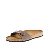 BIRKENSTOCK Classic Madrid Birko-Flor, Damen Pantoletten, Gr.-41 EU,Braun (NUBUK MOCCA)