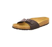 BIRKENSTOCK Classic Madrid Birko-Flor, Damen Pantoletten, Gr.-44 EU,Schwarz (Schwarz)