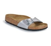 Birkenstock Classic Madrid Birko-Flor, Damen Pantoletten, Silber (Silber), 40 EU