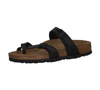 BIRKENSTOCK Classic Mayari Birko-Flor, Unisex-Erwachsene Zehentrenner, Schwarz (Schwarz), 37 EU