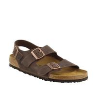 BIRKENSTOCK Classic Milano Birko-Flor 634501, Riemchensandalen, Braun (Mocca 650), 43 EU (9 UK)