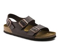Birkenstock Classic Milano Birko-Flor, Unisex-Erwachsene Knöchelriemchen Sandalen, Braun (Dunkelbraun), 36 EU