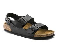 Birkenstock Classic Milano Leder 34191, Riemchensandalen, Schwarz (Schwarz 49), 42 EU (8 UK)