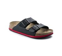 Birkenstock Sandale Arizona Superlauf, Birko-Flor, schwarz/rot, schmal, Größe 46