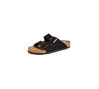Birkenstock Classic Unisex-Erwachsene Arizona Birko-Flor Softfootbed Pantoletten, Schwarz, Größe:44