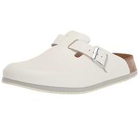 Birkenstock Clog Boston Super Grip, Naturleder, weiß, Weite normal, Größe 37 (Damen-/Herren-Clog Sandale Sandalette Pantoffel Pantolette Latsche Halbschuh Ristriemen Clogs Clogen Schluffen Schlappen)