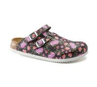 Birkenstock Clog Kay Superlauf, Birko-Flor, Blooming Roses Black, schmal, Gr. 37