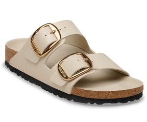 Birkenstock Damen Arizona Big Buckle Naturleder Lack High-Shine Oyster : 38
