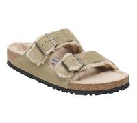 Birkenstock Damen Arizona Shearling Suede Sandale (Größe 39, beige)