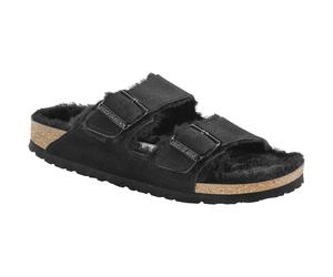 Birkenstock Damen Arizona Shearling Suede Sandale (Größe 41, schwarz)