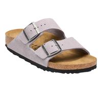 Birkenstock Damen Arizona Suede Leather Sandale (Größe 36, silber)