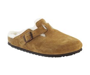 Birkenstock Damen Boston Shearling Suede Hausschuhe (Größe 36, braun)