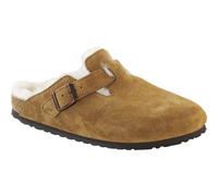 Birkenstock Damen Boston Shearling Suede Hausschuhe (Größe 40, braun)