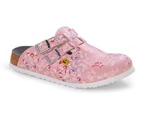 Birkenstock Damen Clogs Kay ESD Birko-Flor - Flowers Field Rose - Schmal EU 39