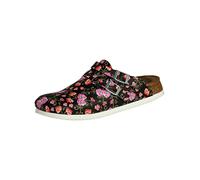 Birkenstock Clog Kay Superlauf – Birko-Flor Blooming Roses Schwarz schmal Gr. 38