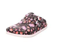 Birkenstock Clog Kay Superlauf, Birko-Flor, Blooming Roses Black, schmal, Gr. 38