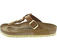 Birkenstock Damen Gizeh Braided Cognac, Oiled Leather Flip Flops, 36 EU