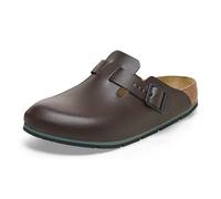 Birkenstock Damen Herren Boston Pro Hausschuhe Leder Pantoletten - Clogs - Zertifiziert nach EN ISO 20347:2043 - Berufsschuhe für Medizin, Gastronomie und Service - Java - 39 - Schmal