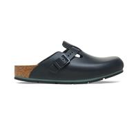 BIRKENSTOCK Boston Pro Leder Clogs - Hochwertige zertifizierte Berufsschuhe für Medizin, Gastronomie und Service, Farbe: Schwarz, Gr: 45