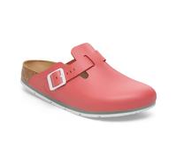BIRKENSTOCK Boston Pro Leder Clogs - Hochwertige zertifizierte Berufsschuhe für Medizin, Gastronomie und Service, Farbe: Mars Red, Gr: 37 Schmal