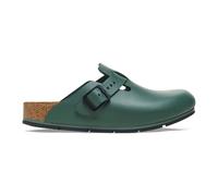 BIRKENSTOCK Boston Pro Leder Clogs - Hochwertige zertifizierte Berufsschuhe für Medizin, Gastronomie und Service, Farbe: Thyme, Gr: 37