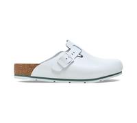 BIRKENSTOCK Boston Pro Leder Clogs - Hochwertige zertifizierte Berufsschuhe für Medizin, Gastronomie und Service, Farbe: White, Gr: 43