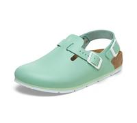Birkenstock Tokio Pro Leder Clogs - Hochwertige Unisex Freizeit- und Berufsschuhe für Medizin, Gastronomie und Service, Farbe: Matcha, Gr: 44