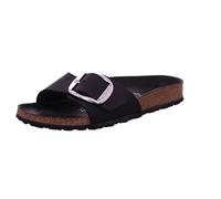 Birkenstock Damen Madrid Big Buckle Pantoletten, Black Oiled Nubuk, 41 EU