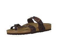 Birkenstock Damen Mayari Greased Leather Zehentrenner, Braun (Marron Habana Marron Habana), 38 EU