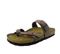 Birkenstock Mayari Damen Zehentrenner Birko-Flor Nubuk 38, Normal, Mocca