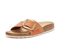 Birkenstock Damen Mules Madrid Big Buckle Cuir Nubuck Brandy Sandale