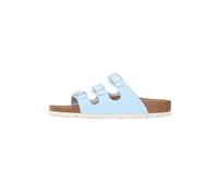 Birkenstock Damen Pantolette Florida Birko-Flor Nubuk schmal Blau 41