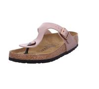 Birkenstock Damen Pantolette Gizeh Birko-Flor Metallic normal Hellbraun 38