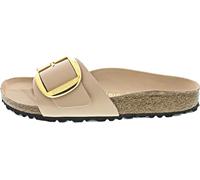 Birkenstock Madrid Big Buckle Natural Leather Patent Pantoletten Für Damen In Beige 1026496-hsnb Beige 39