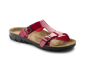 Birkenstock Damen-Pantolette Sofia, BirkoFlor, schmal, Tango Rot, Größe 40