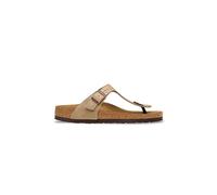 BIRKENSTOCK Damen Pantoletten Gizeh Oiled Leather Medium/Narrow braun | 38