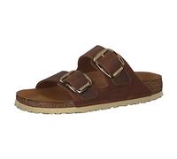 Birkenstock Damen Sandalen Arizona Big Buckle – geöltes Nubukleder, schmal – Antique Cognac 36 N EU