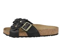 Birkenstock Damen Sandale Siena Flower Naturleder normal Schwarz 38