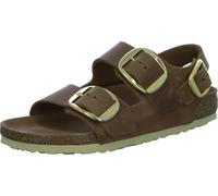 Birkenstock - Sandalen und Flip Flops Damen - Milano W Big Buckle LEOI Cognac HEX für Damen, aus Leder - Braun Braun 37