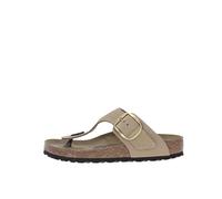 Birkenstock Gizeh Big Buckle Lenb Regular Damen-flip-flops In Beige 1023966-sandcastle Beige 38