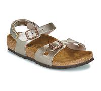 BIRKENSTOCK Flache Sandalen Rio AS Kids BF Graceful Taupe in Gold 34