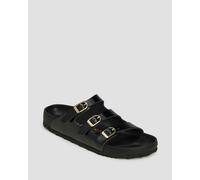 Birkenstock Florida D-buckle Exq Lena Hs Narrow Damen-pantoletten In Schwarz 1029385-highshineblack Schwarz 37