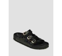 Birkenstock Florida D-buckle Exq Lena Hs Narrow Damen-pantoletten In Schwarz 1029385-highshineblack Schwarz 42
