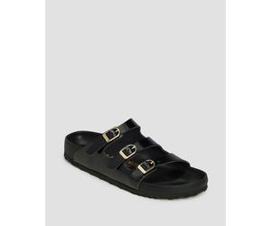Birkenstock Florida D-buckle Exq Lena Hs Narrow Damen-pantoletten In Schwarz 1029385-highshineblack Schwarz 39