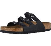 BIRKENSTOCK Florida Damen-Sandalen, Schwarz (Schwarzes geöltes Leder)