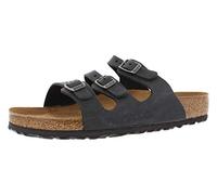 BIRKENSTOCK Florida Damen-Sandalen, Schwarz (Schwarzes geöltes Leder), 37/37.5 EU