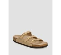 Birkenstock Florida Fresh Lenb Pantoletten Für Damen In Beige 1029480-1518 Beige 39