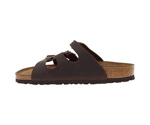 Birkenstock Florida Modische Sandale, weiches Fußbett, Birko-Flor, Nubukleder, Braun - Habana Geöltes Leder - Größe: 38 EU